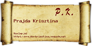 Prajda Krisztina névjegykártya